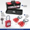 Picture of Brady® Elec Loto Kt W/Nylon Padlocks In Toolbox 3Locks Part# - 153670