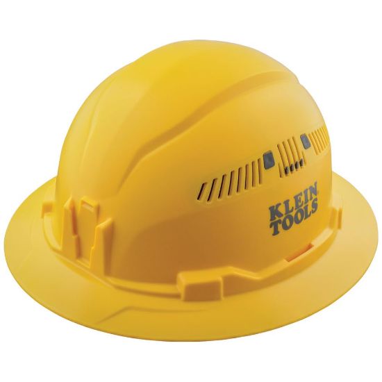 Picture of Klein Tools Hard Hat  Vented  Full Brim Style  Yellow Part# - 60262