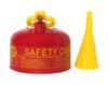 Picture of Eagle Type I Safety Can 2.5 Gallon Metal Red W/Funnel Part# - Ui25Fs