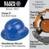 Picture of Klein Tools Hard Hat  Non-Vented  Full Brim Style   Blue Part# - 60249