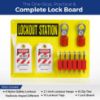 Picture of Brady® 6-Padlock Board W/Pl-38St-Red-Kd6Pk Part# - 153679