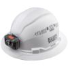 Picture of Klein Tools Hard Hat  Vented  Full Brim W/Rechg Headlamp Wh Part# - 60407Rl