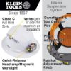 Picture of Klein Tools Hard Hat  Vented  Full Brim W/Rechg Headlamp Wh Part# - 60407Rl