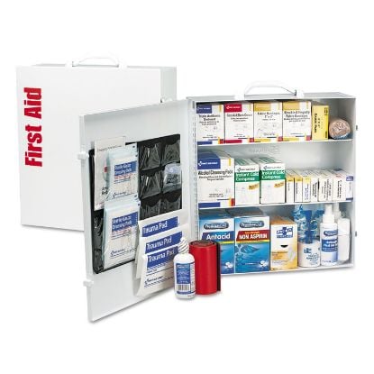 Picture of First Aid Only® 3 Shelf First Aid Ansi B+ Metal Cab  With Meds Part# - 90575