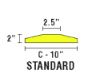 Picture of Checkers Plastic Speed Bump6' Standard72"X2"X10"Yelw/ Part# - Sb6S-Sy