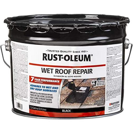 Picture of Rust-Oleum® Roofing Wet Roof Repair Roofingcement  Black  3.3 Gal Part# - 347431