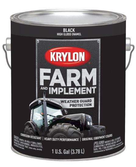 Picture of Krylon® Industrial Farm/Imp Gallon Paint 128 Oz Net Wt.  Gloss Blk Part# - K01962000