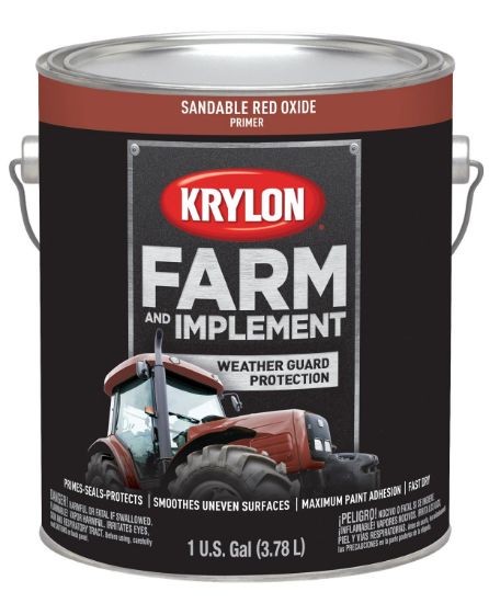 Picture of Krylon® Industrial Farm/Imp Ga Paint 128 Oznet Wt Sand/Red Oxide Part# - K01982000