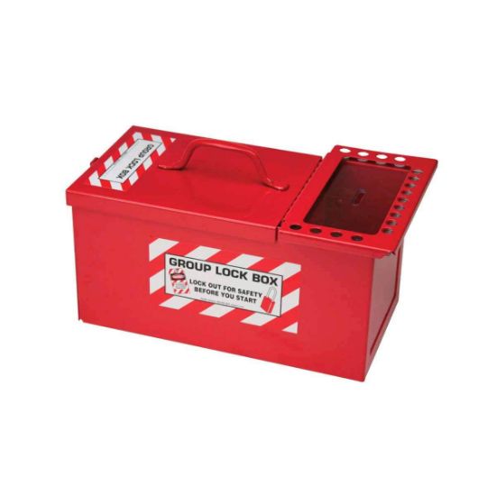 Picture of Brady® Metal Storage Lock Box Small Red Part# - 105716