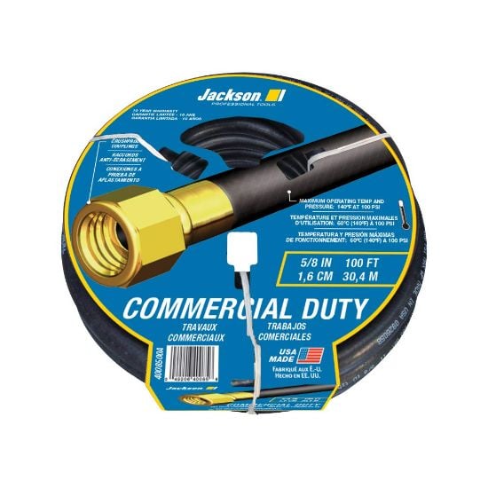 Picture of Jackson Professional Tools Rubber Commercial Duty Hose 100-Ft X 5/8-In Part# - 4008500A