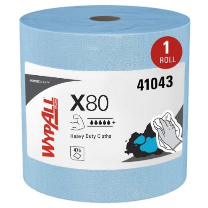 Picture of Wypall® Wypall X80 Shop Pro Cloth Towel Blue 475/Roll Part# - 41043