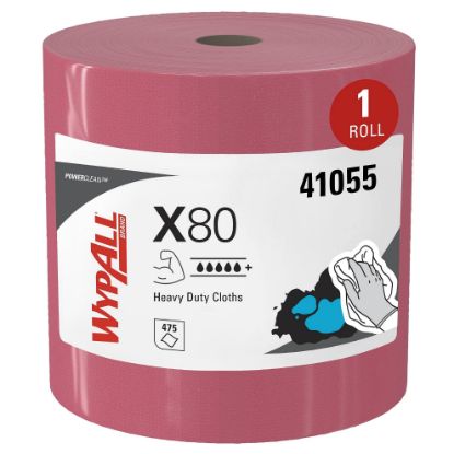 Picture of Wypall® Wypall X80 Shop Pro Jumbo Rool Red 475 Per Rol Part# - 41055