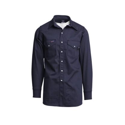 Picture of Lapco 7Oz Fr Navy Western Snapshirt Part# - Inv7Ws-Lreg