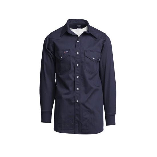 Picture of Lapco 7Oz Fr Navy Western Snapshirt Part# - Inv7Ws-Lreg