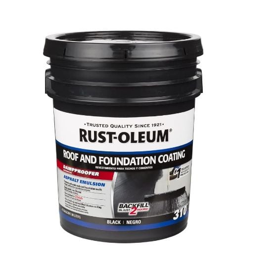 Picture of Rust-Oleum® Roofing Roof And Foundation Coating  Black  4.75 Gal Part# - 302245