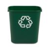 Picture of Rubbermaid Commercial Deskside Recycle Med 28Qt/27L Grn Part# - Fg295606Grn