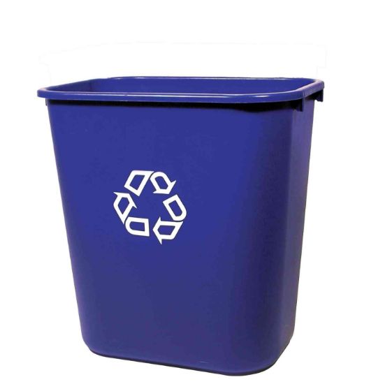 Picture of Rubbermaid Commercial Deskside Recycle Med 28Qt/27L Blue Part# - Fg295673Blue