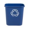 Picture of Rubbermaid Commercial Deskside Recycle Med 28Qt/27L Blue Part# - Fg295673Blue