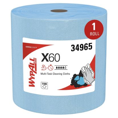 Picture of Kimberly-Clark Professional Wypall X60 Teri Wipers Jumbo Roll Blue 1100 Part# - 34965