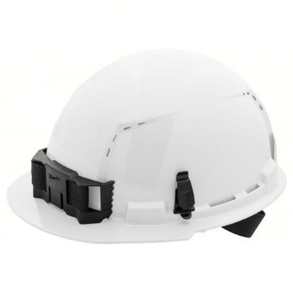 Picture of Milwaukee® Tool White Front Brim Ventedhard Hat W/4Pt Ratchetin Part# - 48-73-1200