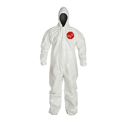 Picture of Dupont Tychem Sl Coverall Zip Ft Hd Elas Wrt/Ank Taped Part# - D13485274