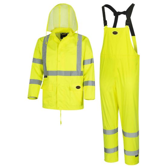 Picture of Pioneer 5619U Hi-Viz Rainsuit Green Part# - V1080360U-2Xl