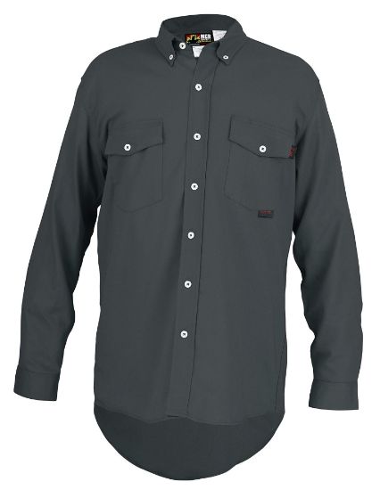 Picture of Mcr Safety Fr Long Sleeve Work Shirt Gray X4 Part# - S1Gx4