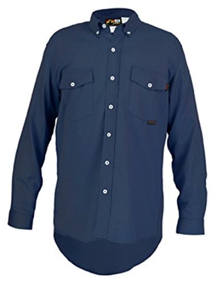 Picture of Mcr Safety Fr Long Sleeve Work Shirt Navy  Lt Part# - S1Nlt