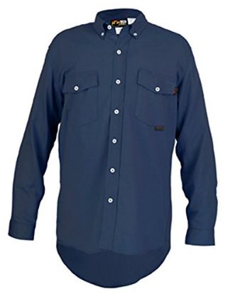 Picture of Mcr Safety Fr Long Sleeve Work Shirt Navy X3 Part# - S1Nx3