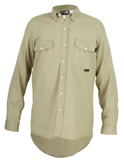 Picture of Mcr Safety Fr Long Sleeve Work Shirt Tan X4T Part# - S1Tx4T