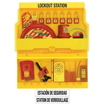 Picture of Master Lock® Deluxe Lockout Station Valve & Elec Lockout Devi Part# - S1900Ve410