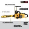 Picture of Dewalt® Dw 60V Gen2 18In Chainsaw W/ 3Ah Part# - Dccs672X1