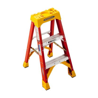 Picture of Werner 3Ft Type Ia Fiberglass Step Ladder 6203 Part# - 6203