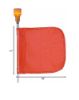 Picture of Checkers Wrng Whip5'Light12" Orange Flagplainhex Base Part# - Fs5L-O