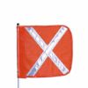 Picture of Checkers Warning Whip5'16" Orangeflagwhite Xhex Base Part# - Fs5X-16-O