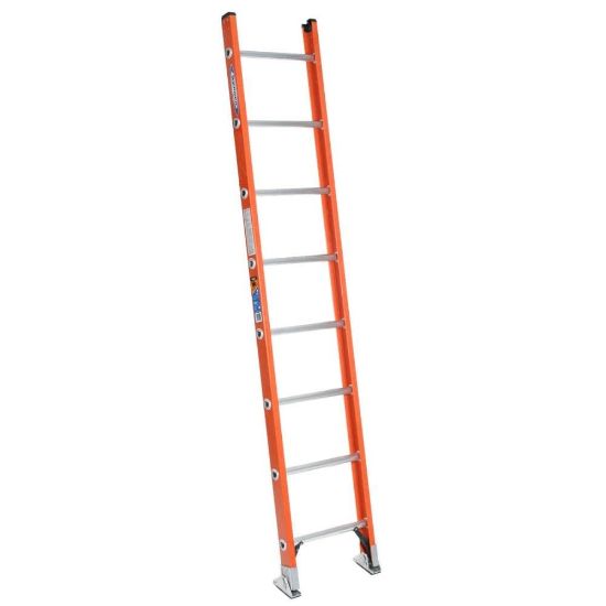 Picture of Werner 8Ft Type Ia Fiberglass D-Rung Straight Ladder D6 Part# - D6208-1