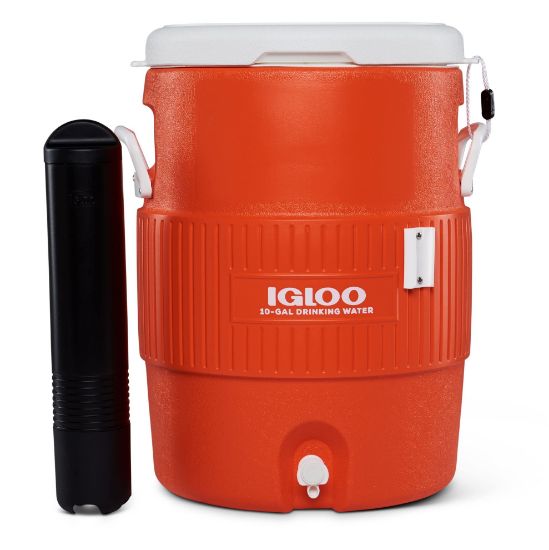 Picture of Igloo 10 Gal Cooler W/Cup Dispenser Orange Part# - 42021