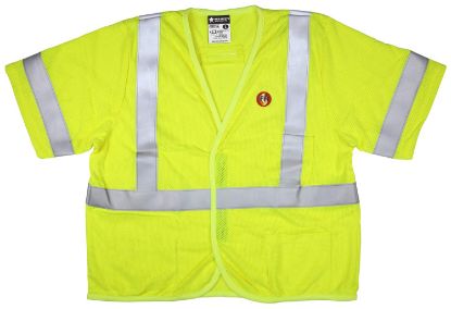 Picture of Mcr Safety Fr Modacrylic Vest Cl3 Mesh Lime X3 Part# - Frmcl3Mlx3