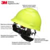 Picture of 3M™ Hard Hat Hivis Ylw Ratchet Suspension W Uvicator Part# - 7100239991