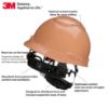 Picture of 3M™ Hard Hat Tan Ratchet Suspension W Uvicator Part# - 7100240006