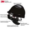 Picture of 3M™ Hard Hat Blk Ratchet Suspension W Uvicator Part# - 7100240001