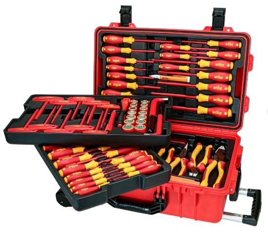 Picture of Wiha Tools Insulated 80 Piece Toolset With Rolling Tool Ca Part# - 32800