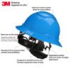 Picture of 3M™ Fullbrimhardhat Blu Ratchet Suspension Wuvicator Part# - 7100240030