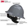 Picture of 3M™ Fullbrimhardhat Gry Ratchet Suspension Wuvicator Part# - 7100240025