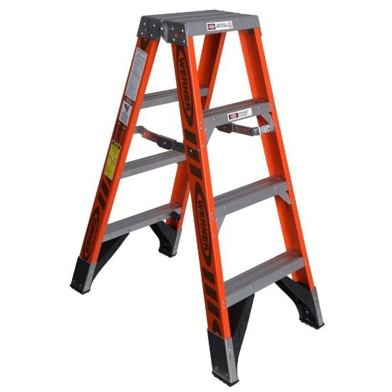 Picture of Werner 4Ft Type Iaa Fiberglasstwin Ladder T7404 Part# - T7404