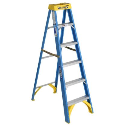 Picture of Werner 6Ft Type I Fiberglass Step Ladder 6006 Part# - 6006