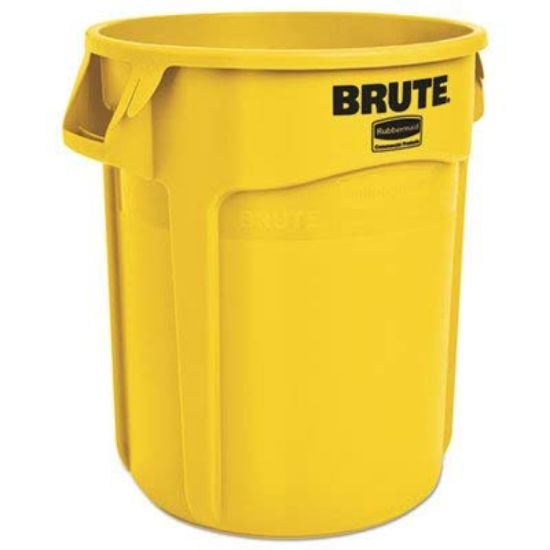 Picture of Rubbermaid Commercial Brute Cont Branded W/O Lid 20G/76L Yel Part# - Fg262000Yel