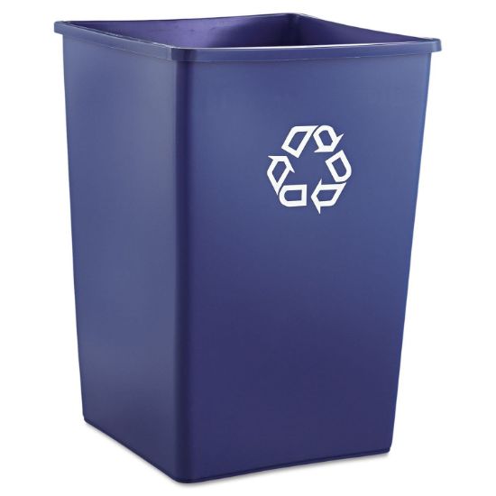 Picture of Rubbermaid Commercial Sq Recycling Contr 35 Gal Part# - Fg395873Blue