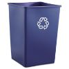 Picture of Rubbermaid Commercial Sq Recycling Contr 35 Gal Part# - Fg395873Blue