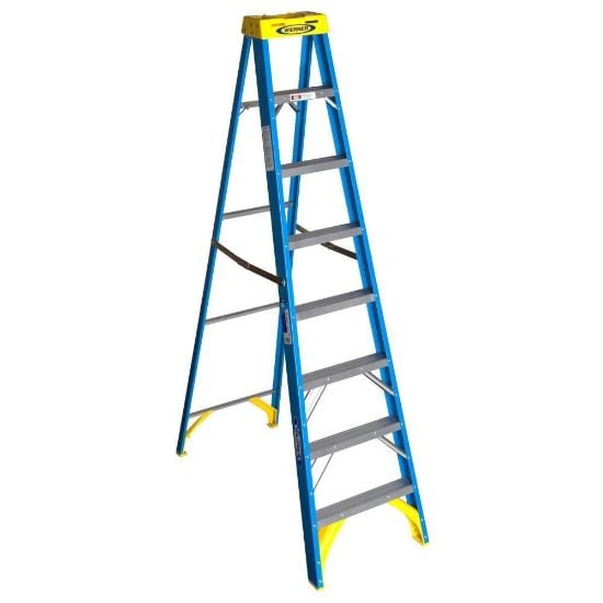 Picture of Werner 8Ft Type I Fiberglass Step Ladder 6008 Part# - 6008